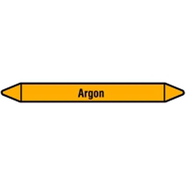 N007346 Brady Black on Yellow Argon Clp Pipe Marker On Card