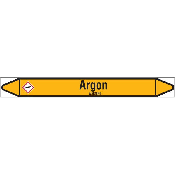 N007348 Brady Black on Yellow Argon Clp Pipe Marker On Roll