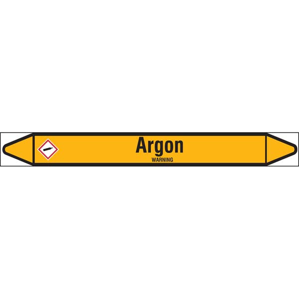 N007350 Brady Black on Yellow Argon Clp Pipe Marker On Roll