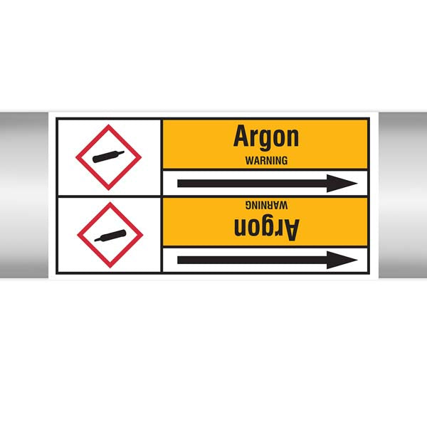 N007351 Brady Black on Yellow Argon Clp Pipe Marker On Roll