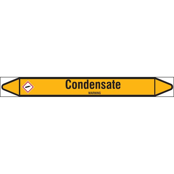 N007449 Brady Black on Yellow Condensate Clp Pipe Marker On Roll