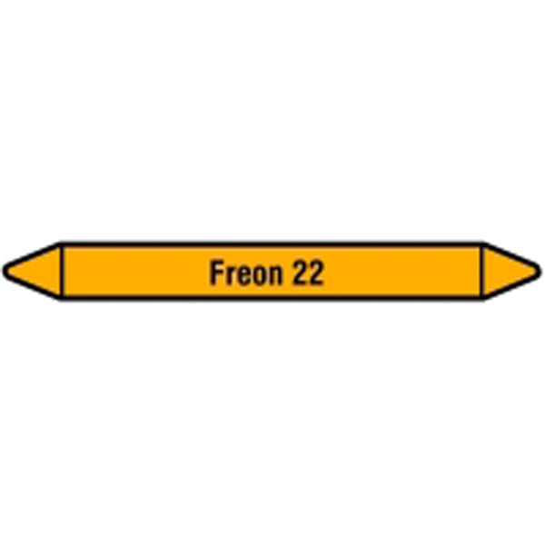 N007502 Brady Black on Yellow Freon Clp Pipe Marker On Card