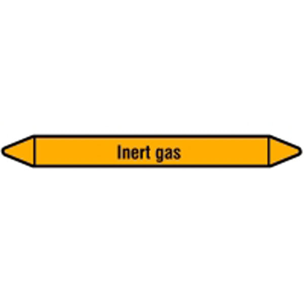 N007570 Brady Black on Yellow Inert gas Clp Pipe Marker On Card