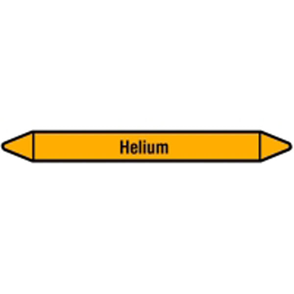 N007659 Brady Black on Yellow Helium Clp Pipe Marker On Card