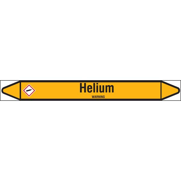 N007664 Brady Black on Yellow Helium Clp Pipe Marker On Roll