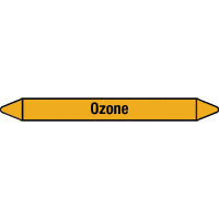 N007745 Brady Black on Yellow Ozone Clp Pipe Marker On Card