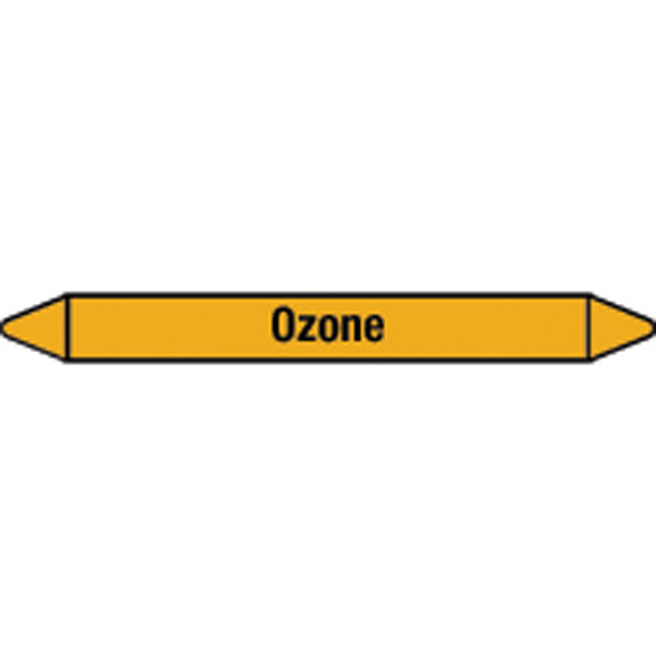 N007747 Brady Black on Yellow Ozone Clp Pipe Marker On Roll