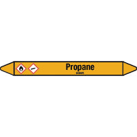 N007752 Brady Black on Yellow Propane Clp Pipe Marker On Card