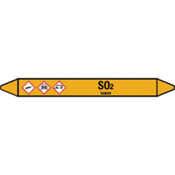 N007788 Brady Black on Yellow SO Clp Pipe Marker On Roll