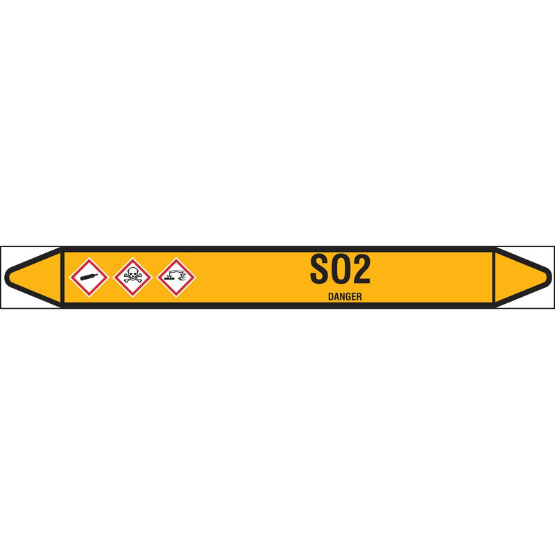 N007789 Brady Black on Yellow SO Clp Pipe Marker On Roll