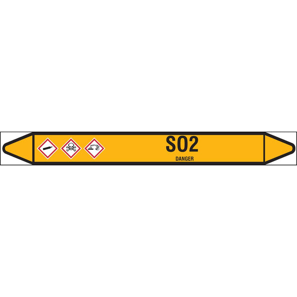 N007790 Brady Black on Yellow SO Clp Pipe Marker On Roll