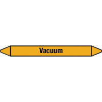 N007793 Brady Black on Yellow Vacuum Clp Pipe Marker On Card