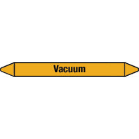 N007796 Brady Black on Yellow Vacuum Clp Pipe Marker On Card