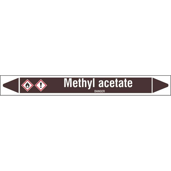 N007808 Brady White on Brown Methyl acetate Clp Pipe Marker On Roll