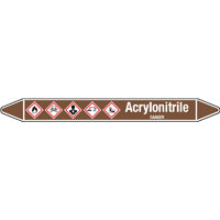 N007838 Brady White on Brown Acrylonitrile Clp Pipe Marker On Card