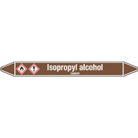 N007859 Brady White on Brown Isopropyl alcohol Clp Pipe Marker On Card