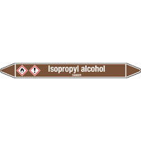 N007857 Brady White on Brown Isopropyl alcohol Clp Pipe Marker On Card