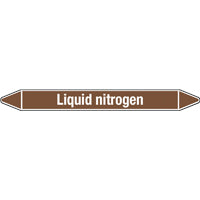 N007870 Brady White on Brown Liquid nitrogen Clp Pipe Marker On Card