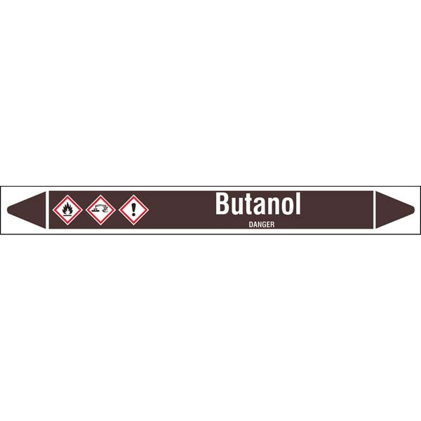 N007884 Brady White on Brown Butanol Clp Pipe Marker On Roll