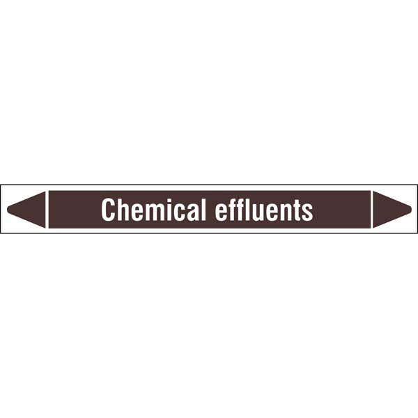 N007913 Brady White on Brown Chemical effluents Clp Pipe Marker On Roll