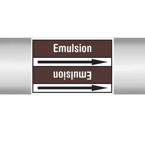 N007924 Brady White on Brown Emulsion Clp Pipe Marker On Roll