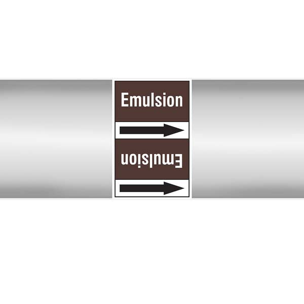 N007925 Brady White on Brown Emulsion Clp Pipe Marker On Roll