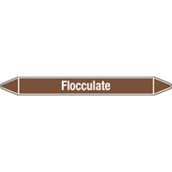 N007970 Brady White on Brown Flocculate Clp Pipe Marker On Card