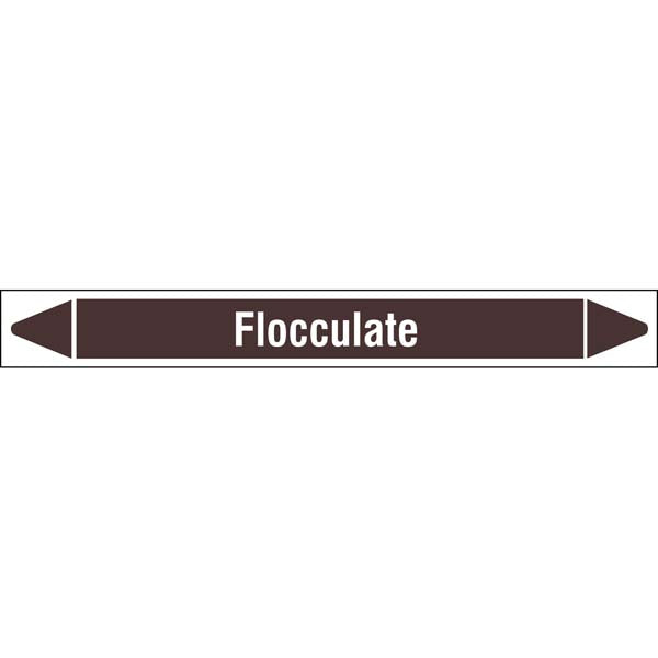 N007976 Brady White on Brown Flocculate Clp Pipe Marker On Roll