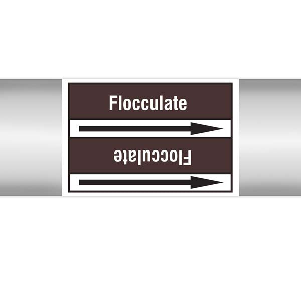 N007977 Brady White on Brown Flocculate Clp Pipe Marker On Roll