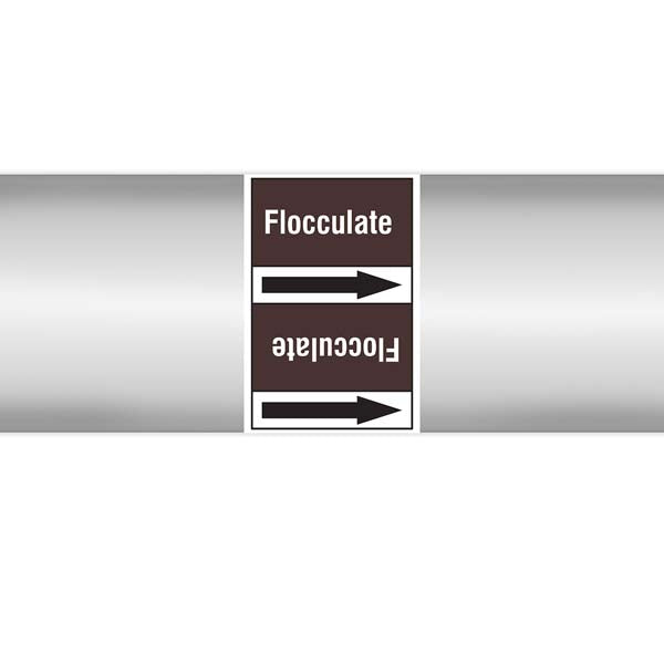 N007978 Brady White on Brown Flocculate Clp Pipe Marker On Roll