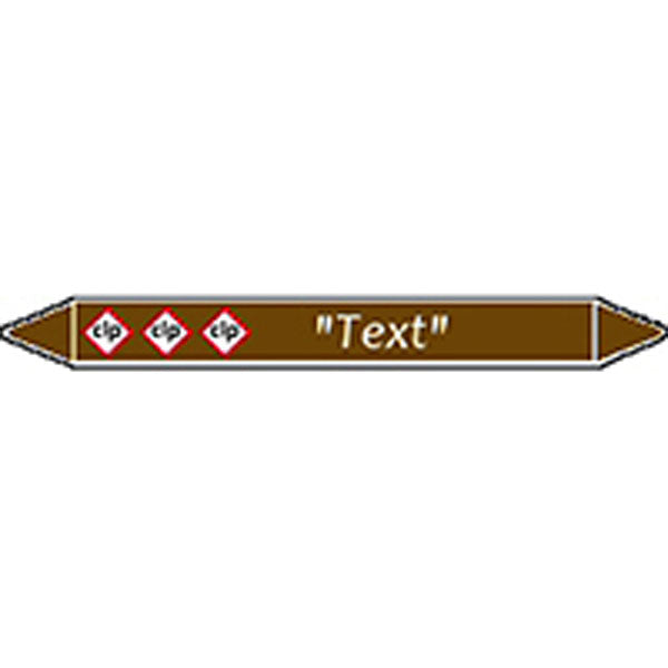 N007991 Brady White on Brown Fuel Clp Pipe Marker On Card