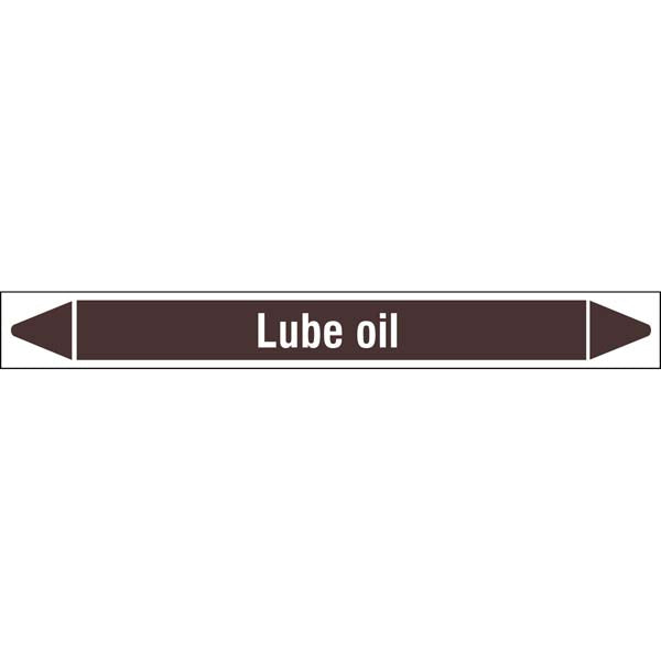 N008099 Brady White on Brown Lub oil Clp Pipe Marker On Roll