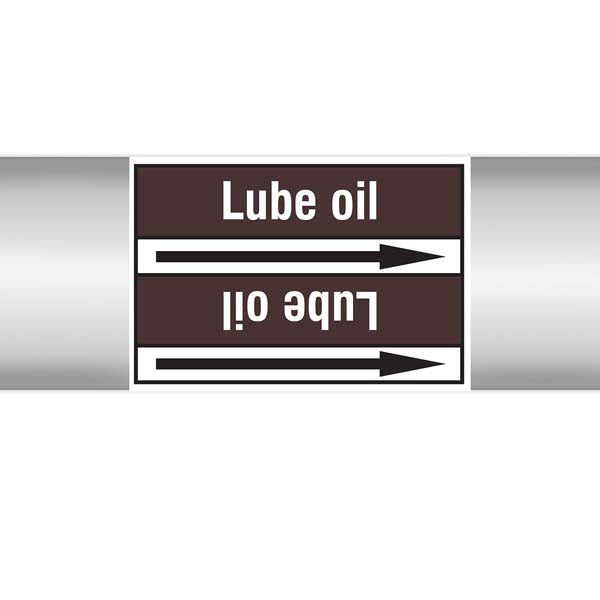 N008101 Brady White on Brown Lub oil Clp Pipe Marker On Roll