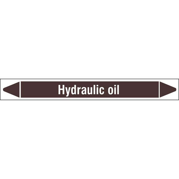 N008116 Brady White on Brown Hydraulic oil Clp Pipe Marker On Roll