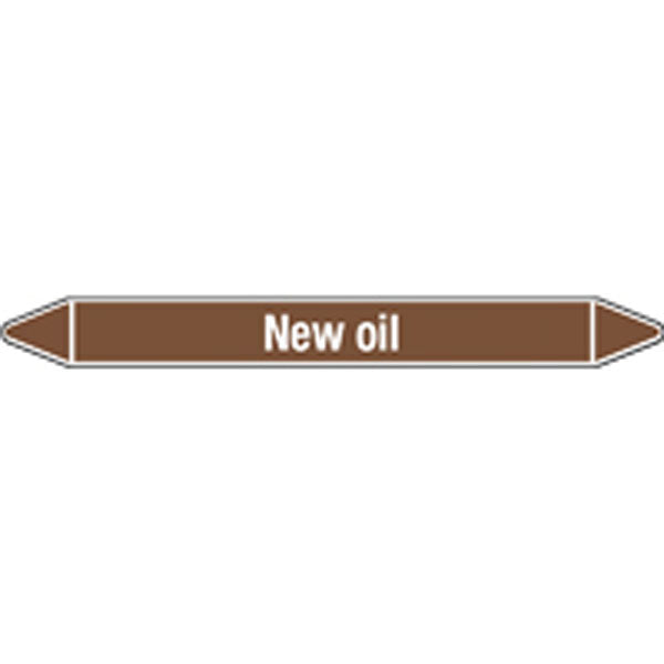 N008121 Brady White on Brown New oil Clp Pipe Marker On Card
