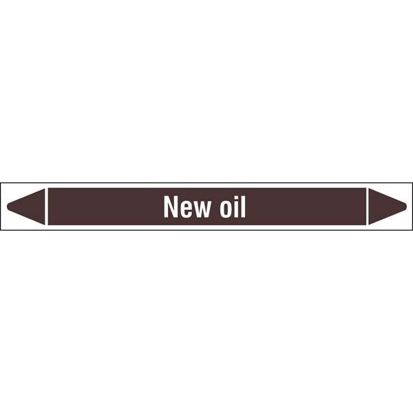 N008125 Brady White on Brown New oil Clp Pipe Marker On Roll