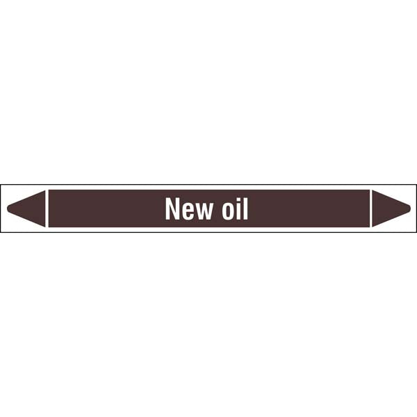 N008126 Brady White on Brown New oil Clp Pipe Marker On Roll