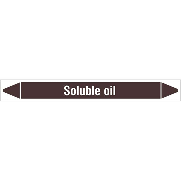 N008144 Brady White on Brown Soluble oil Clp Pipe Marker On Roll