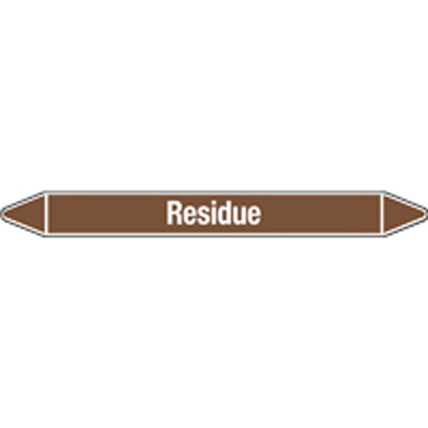 N008212 Brady White on Brown Residue Clp Pipe Marker On Card