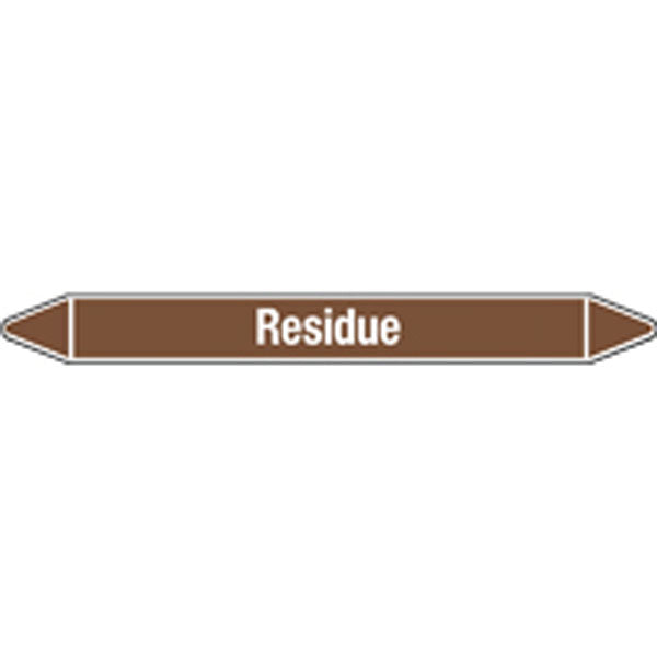 N008213 Brady White on Brown Residue Clp Pipe Marker On Card