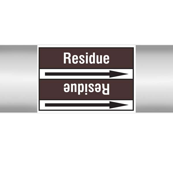 N008219 Brady White on Brown Residue Clp Pipe Marker On Roll