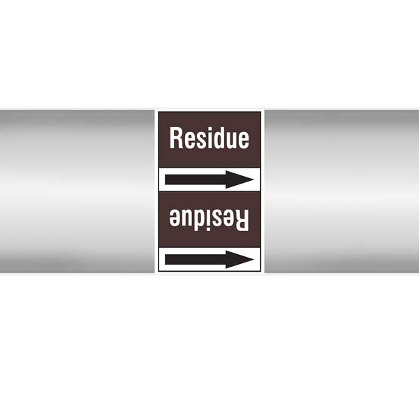 N008220 Brady White on Brown Residue Clp Pipe Marker On Roll