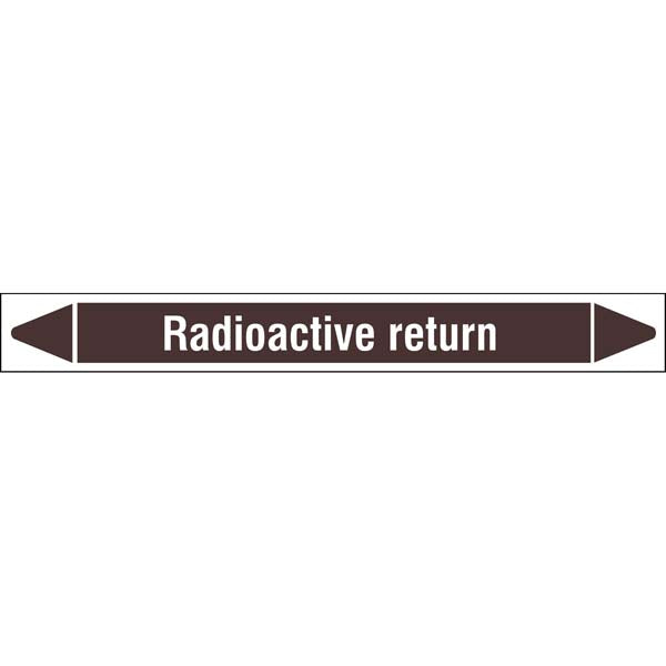 N008226 Brady White on Brown Radioactive return Clp Pipe Marker On Roll