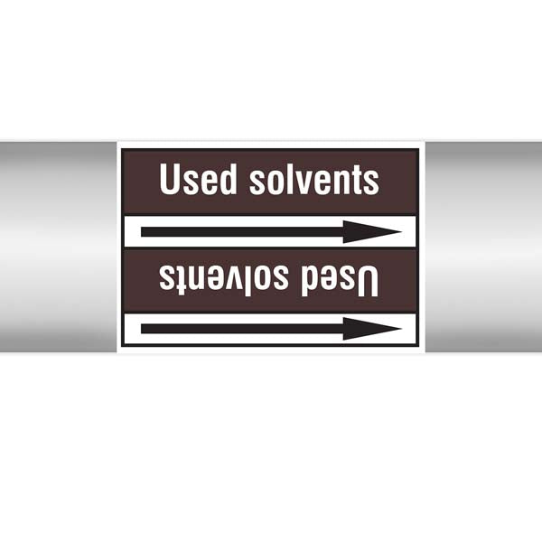 N008237 Brady White on Brown Used solvents Clp Pipe Marker On Roll