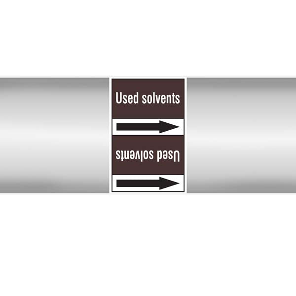 N008238 Brady White on Brown Used solvents Clp Pipe Marker On Roll