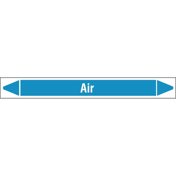 N008300 Brady White on Blue Air Clp Pipe Marker On Roll
