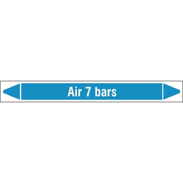 N008316 Brady White on Blue Air 7 bar Clp Pipe Marker On Roll