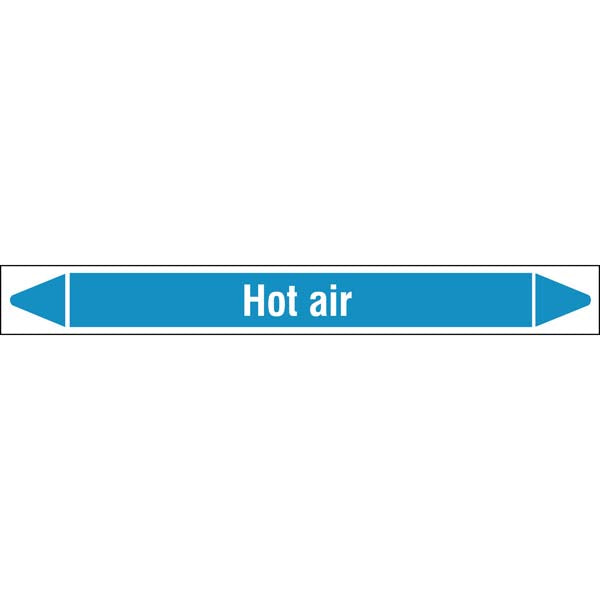 N008327 Brady White on Blue Hot air Clp Pipe Marker On Roll