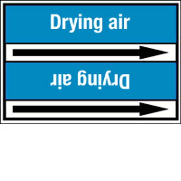 N008400 Brady White on Blue Drying air Clp Pipe Marker On Roll