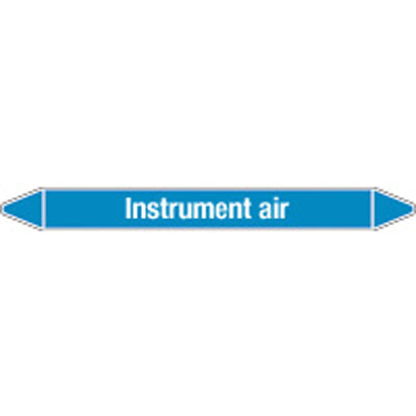 N008403 Brady White on Blue Instrument air Clp Pipe Marker On Card
